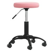 Eetkamerstoel fluweel roze