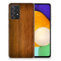 Samsung Galaxy A52 (5G/4G) | Bumper Hoesje | Donker Hout