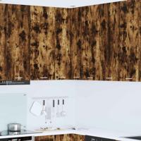 Hangkast Gerookte Eik en Wit 57 x 57 x 100 cm Bewerkt hout