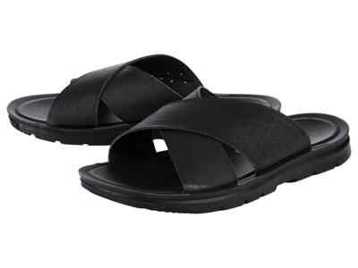 LIVERGY Heren slippers (Zwart, 42)