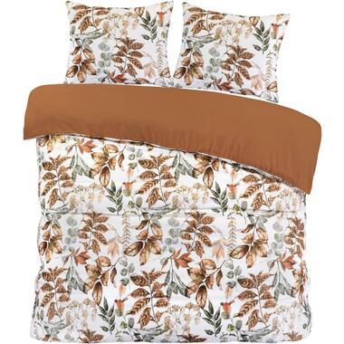 Dekbedovertrek Celina - wit/terra - 240x220 cm