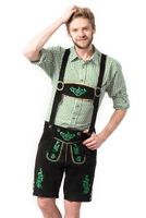 Lederhosen kort zwart/groen Otto