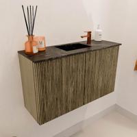 Toiletmeubel Mondiaz Joya Dlux | 70 cm | Meubelkleur Dusk | Faye wastafel Lava Wasbak Midden | 1 kraangat