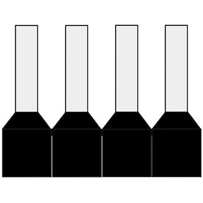 Geïsoleerde Band Adereindhuls 1,50qmm Zwart penlengte = 8mm