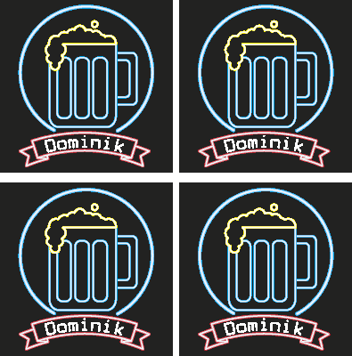 Onderzetters bier Neon bier met naam