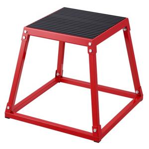 VEVOR Plyometrische Jump Box, 458 mm Plyo Box, Plyobox Platform Rood, Antislip Fitness Oefening Step Up Box voor Thuistraining, Conditiekrachttraining, Billen, Dijtraining