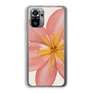 Pink Ellila Flower: Xiaomi Redmi Note 10S Transparant Hoesje