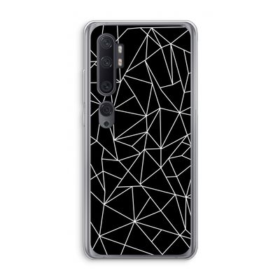 Geometrische lijnen wit: Xiaomi Mi Note 10 Transparant Hoesje