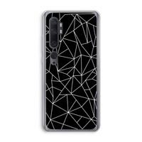 Geometrische lijnen wit: Xiaomi Mi Note 10 Transparant Hoesje