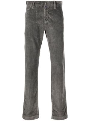 Jacob Cohën pantalon droit en velours côtelé - Gris