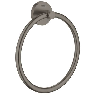 Grohe Handdoekring Essentials Hard Graphite Geborsteld