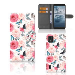 Nokia C2 2nd Edition Hoesje Butterfly Roses