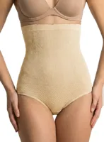 Fine Woman hoge Corrigerende taille slip dames - Shapewear hoge buik corrigerende slip - M - Huidkleur - Onderbroek - Ondergoed- Corrigerend - M -