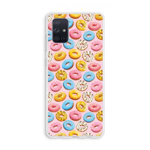 Pink donuts: Galaxy A71 Transparant Hoesje