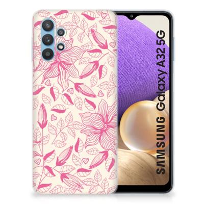 Samsung Galaxy A32 5G | TPU Case | Pink Flowers