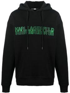 Karl Lagerfeld hoodie à logo imprimé - Noir