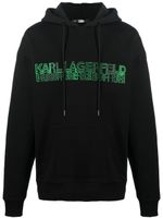 Karl Lagerfeld hoodie à logo imprimé - Noir