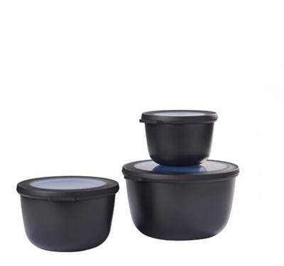 Set van 3 Mepal multikommen rond Cirqula nordic black 500 ml + 1000 ml + 2000 ml