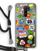 Fruitsticker: Xiaomi Redmi 9 Transparant Hoesje met koord