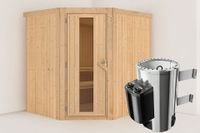 Karibu | Lilja Sauna | Energiesparende Deur | Kachel 3,6 kW Geïntegreerde Bediening - thumbnail