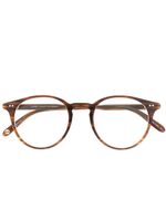 Garrett Leight lunettes de vue à monture ronde - Marron