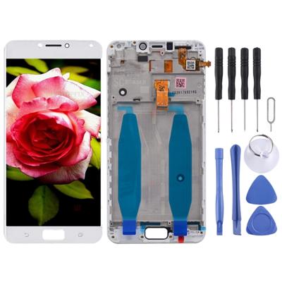 LCD-scherm en digitizer volledige montage met frame voor ASUS Zenfone 4 Max ZC554KL X00ID (wit)