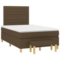 Boxspring met matras stof donkerbruin 120x190 cm Boxspring met matras stof donkerbruin 120x190 cm