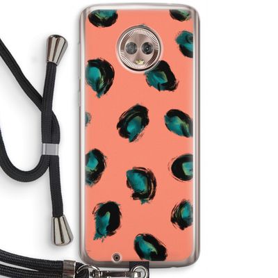 Pink Cheetah: Motorola Moto G6 Transparant Hoesje met koord