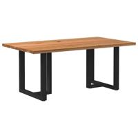 Eettafel rechthoekig 180x100x74 cm massief eikenhout lichtbruin