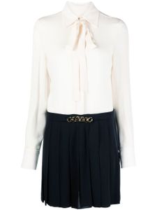 Valentino Garavani robe-chemise à col lavallière - Tons neutres