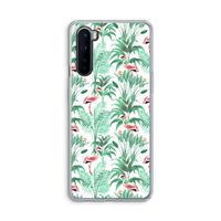 Flamingo bladeren: OnePlus Nord Transparant Hoesje Flamingo bladeren: OnePlus Nord Transparant Hoesje