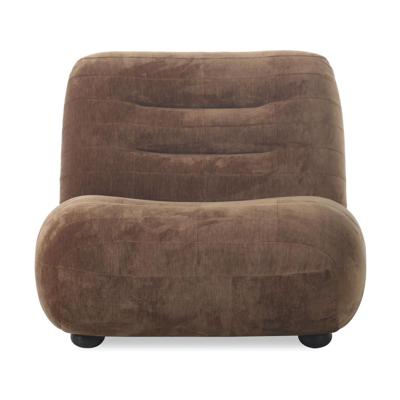 Dutchbone Wyatt fauteuil velours Cognac
