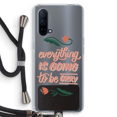Optimistic flower girl: OnePlus Nord CE 5G Transparant Hoesje met koord