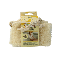 Schoonmaakspons loofah dun bio 4 Stuks