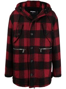 DSQUARED2 manteau à carreaux - Rouge