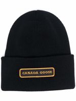 Canada Goose bonnet à patch logo - Noir