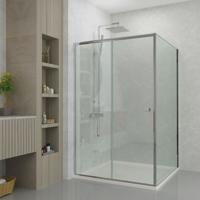 Douchecabine SaniClear Slide | 140x100x200 cm | 1 Schuifdeur | Chroom