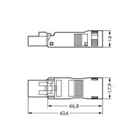 WAGO 890-113 Netstekker WINSTA MINI Stekker, recht Totaal aantal polen: 3 16 A Zwart 50 stuk(s) - thumbnail