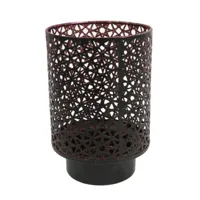 Casablanca windlicht zwart/paars 20 cm | 4 stuks