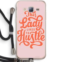 Hustle Lady: Samsung Galaxy J3 (2016) Transparant Hoesje met koord