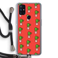 Mini cactus: OnePlus Nord N10 5G Transparant Hoesje met koord