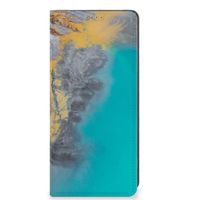 OPPO A78 | A58 5G Standcase Marble Blue Gold - thumbnail