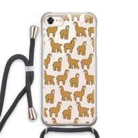 Alpacas: iPhone 8 Transparant Hoesje met koord