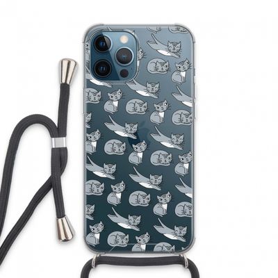 Poezen: iPhone 13 Pro Max Transparant Hoesje met koord
