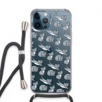 Poezen: iPhone 13 Pro Max Transparant Hoesje met koord