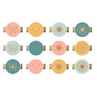 We R Makers • charm stapler round with designs multi color 12pcs