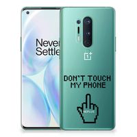 OnePlus 8 Pro Silicone-hoesje Finger Don't Touch My Phone - thumbnail