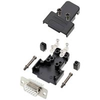 encitech TRI-P-09-HDS15-W-K 6355-8068-11 D-sub female connectorset 180 ° Aantal polen: 15 Soldeerkelk 1 stuk(s)