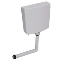 VidaXL Toiletstortbak met watertoevoer onderin 3/6 l grijs