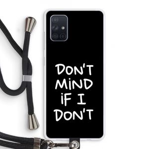 Don't Mind: Samsung Galaxy A71 Transparant Hoesje met koord
